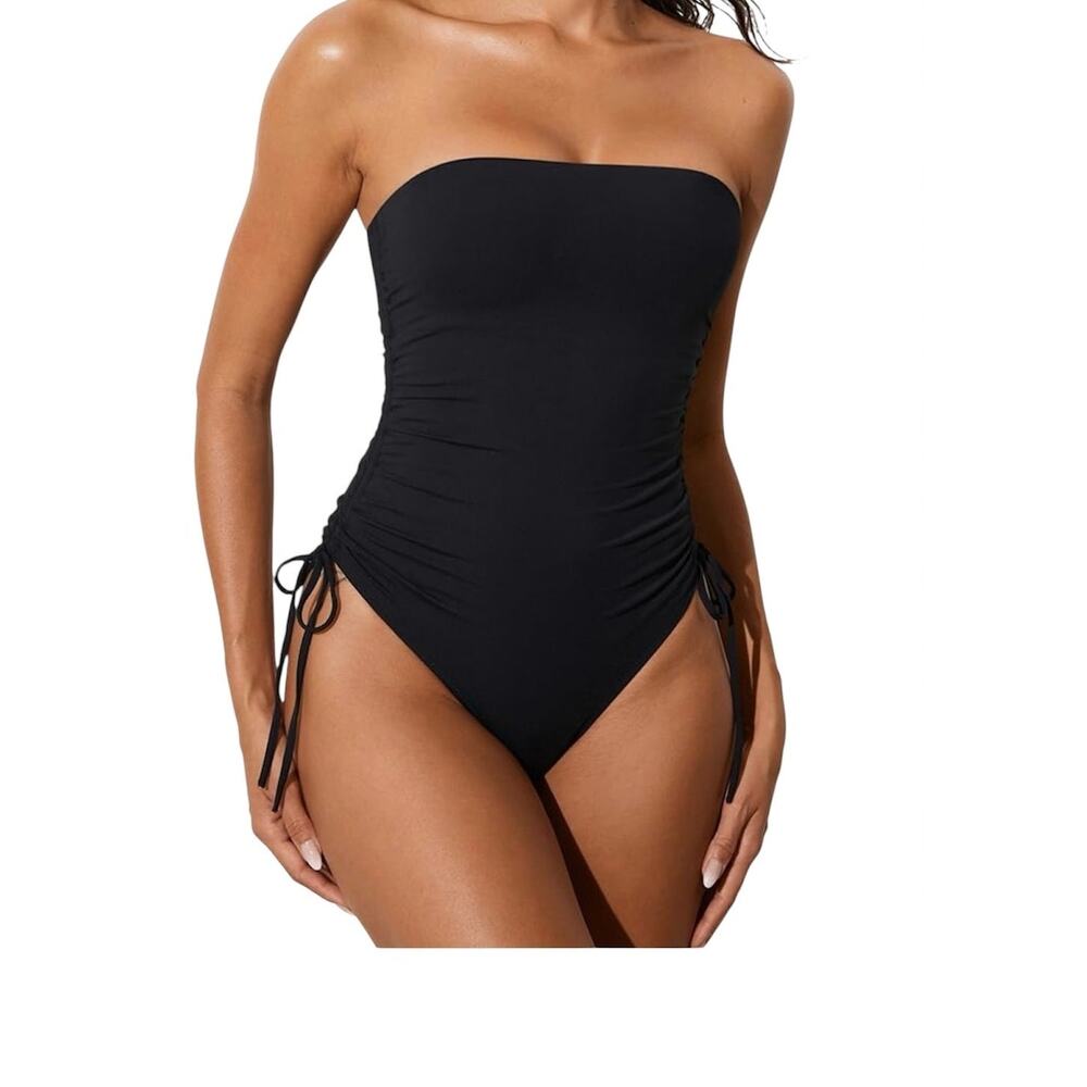 Dobreva large ruched convertible bandeau swimsuit SW 3380